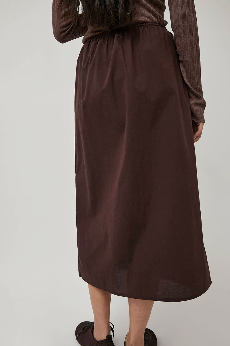 Deiji Studios Mid Day Skirt in Umber