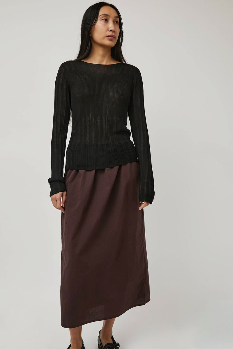 Deiji Studios Open Work Longsleeve in Black