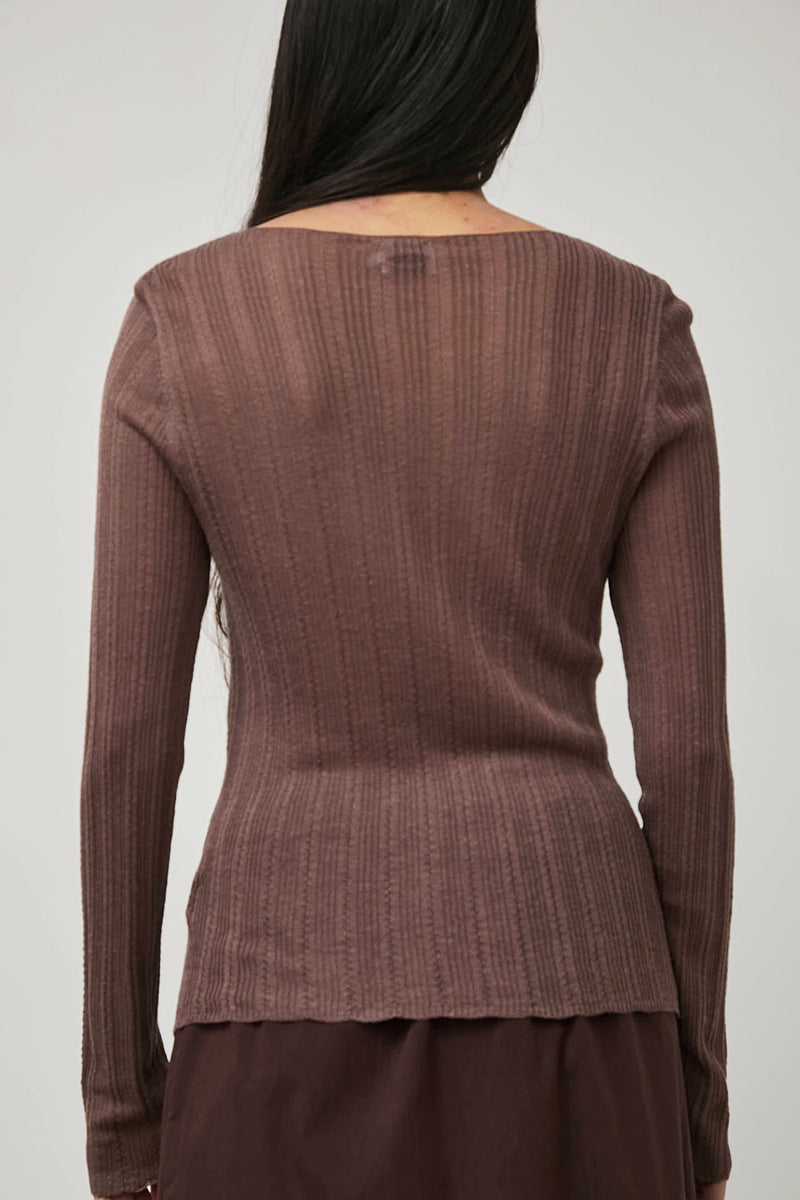 Deiji Studios Open Work Longsleeve in Hazel