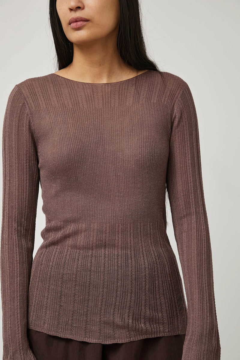 Deiji Studios Open Work Longsleeve in Hazel