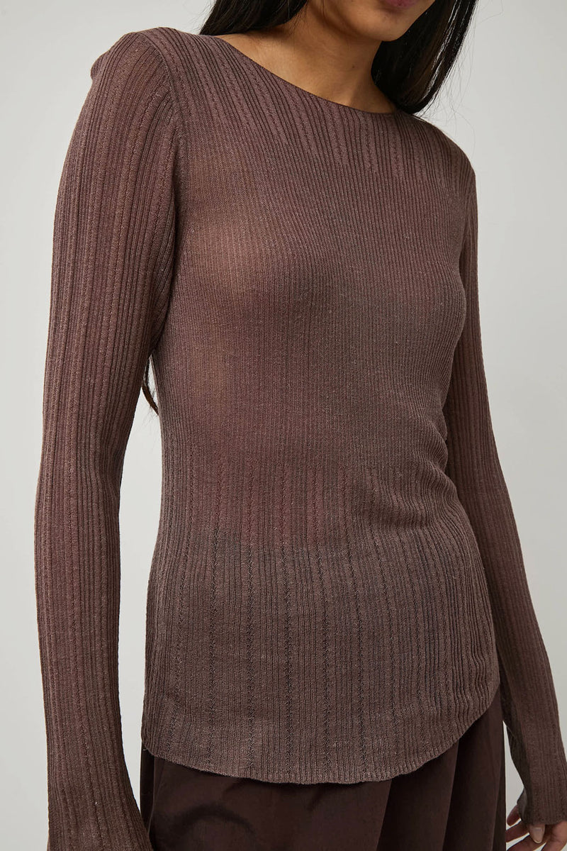 Deiji Studios Open Work Longsleeve in Hazel