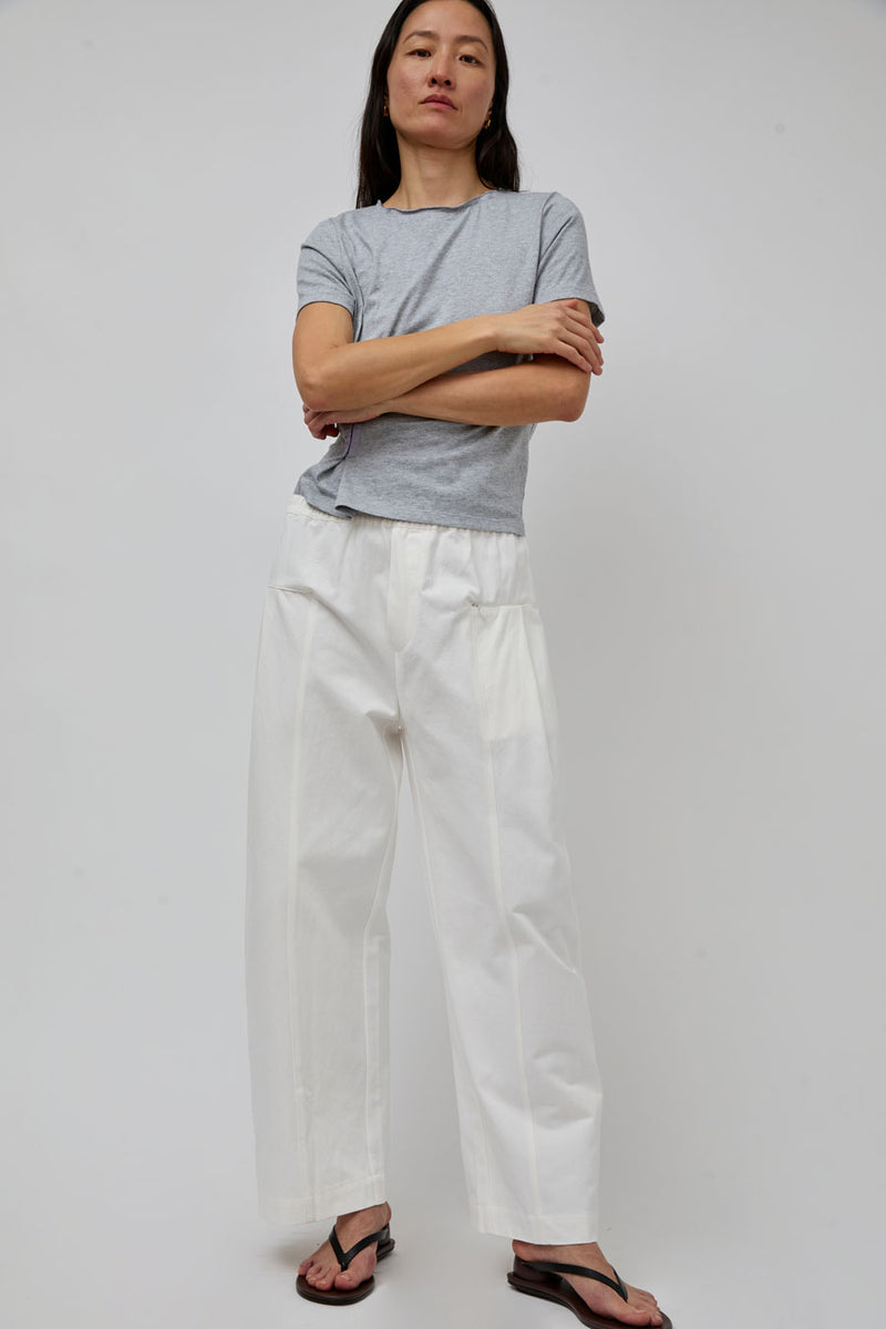 Deiji Studios Pleat Pant in White
