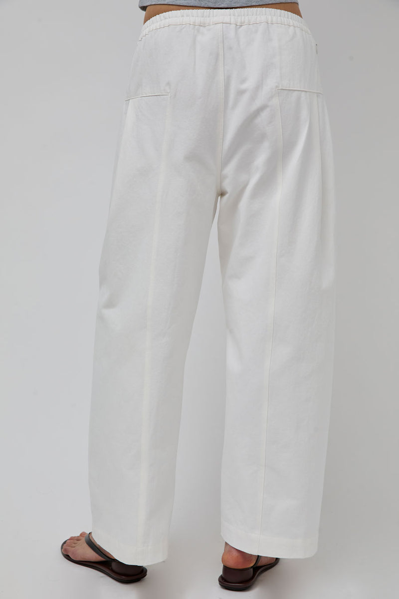 Deiji Studios Pleat Pant in White