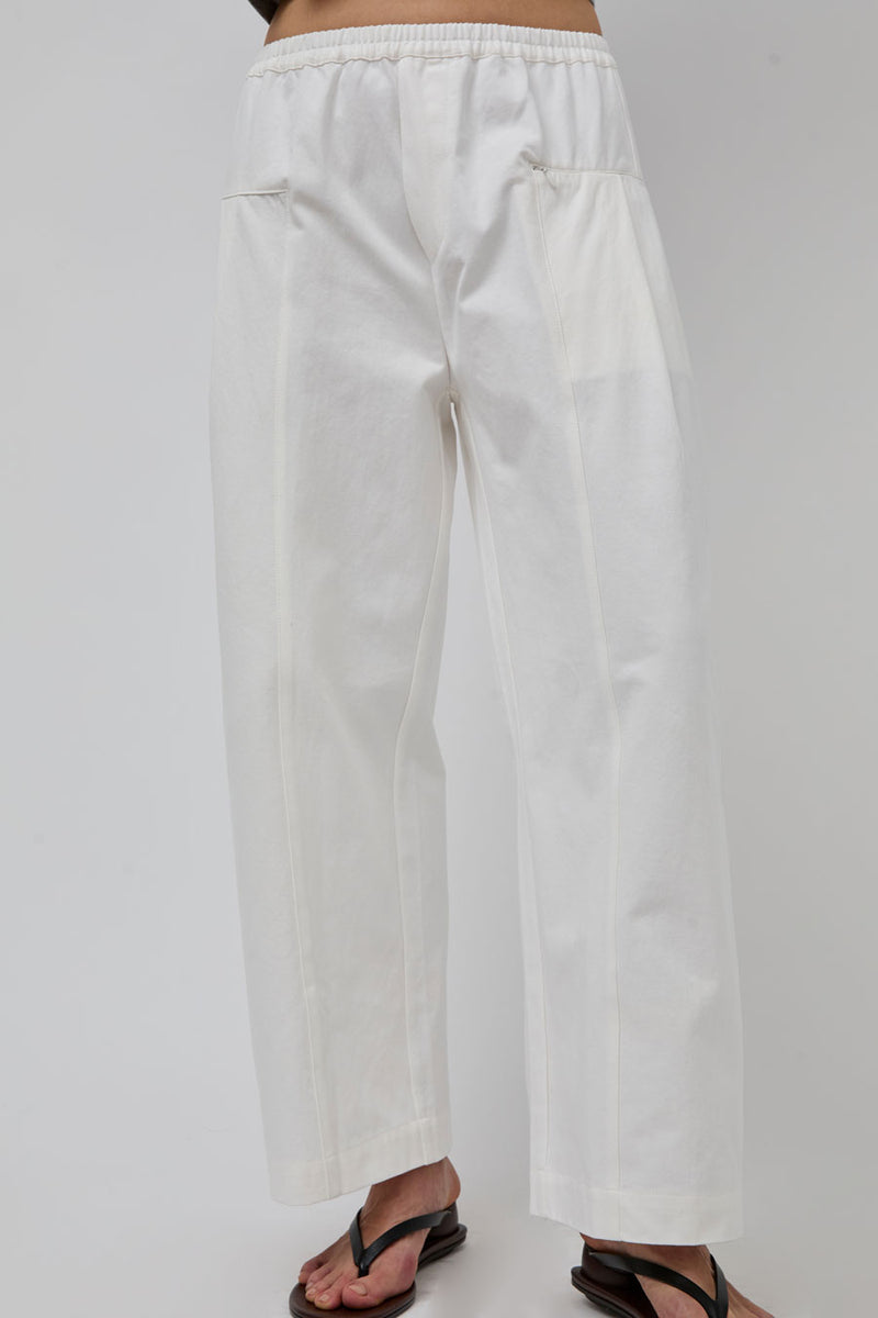 Deiji Studios Pleat Pant in White