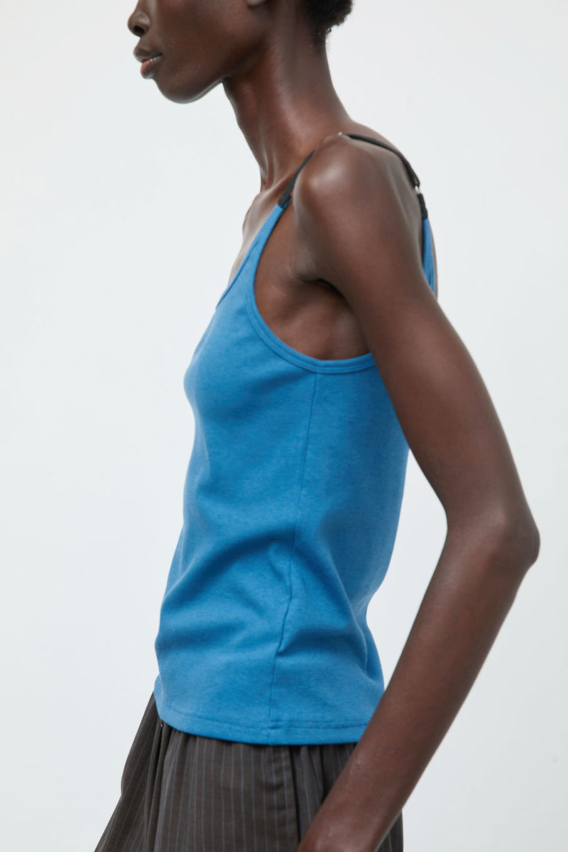 Deiji Studios Rib Jersey Tank in Azure