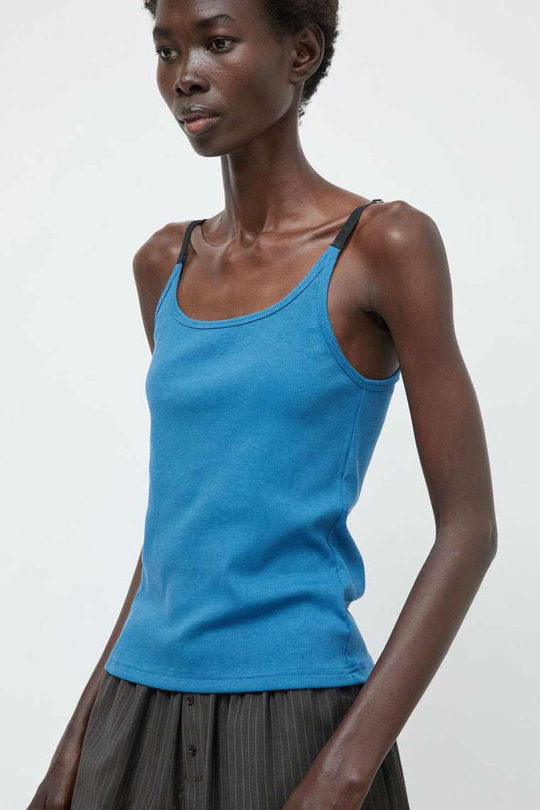 Deiji Studios Rib Jersey Tank in Azure