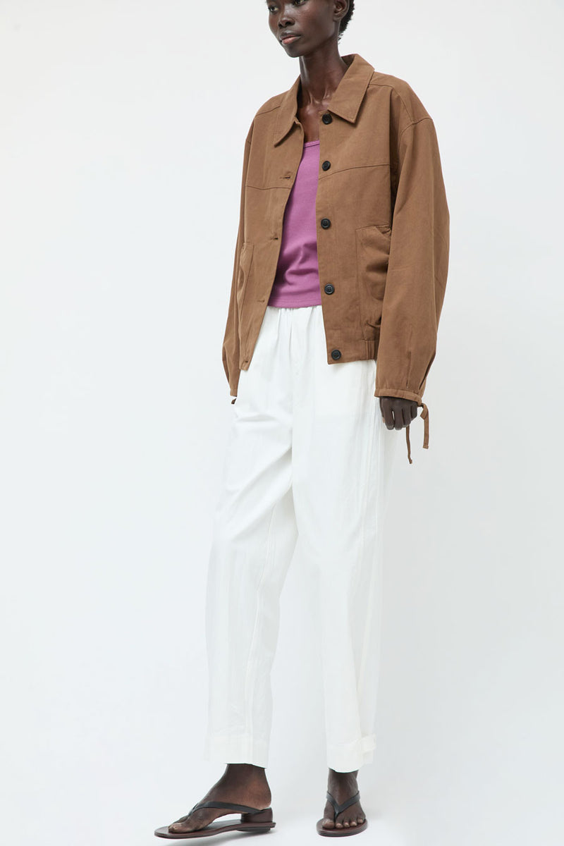 Deiji Studios Snap Tab Pant in White
