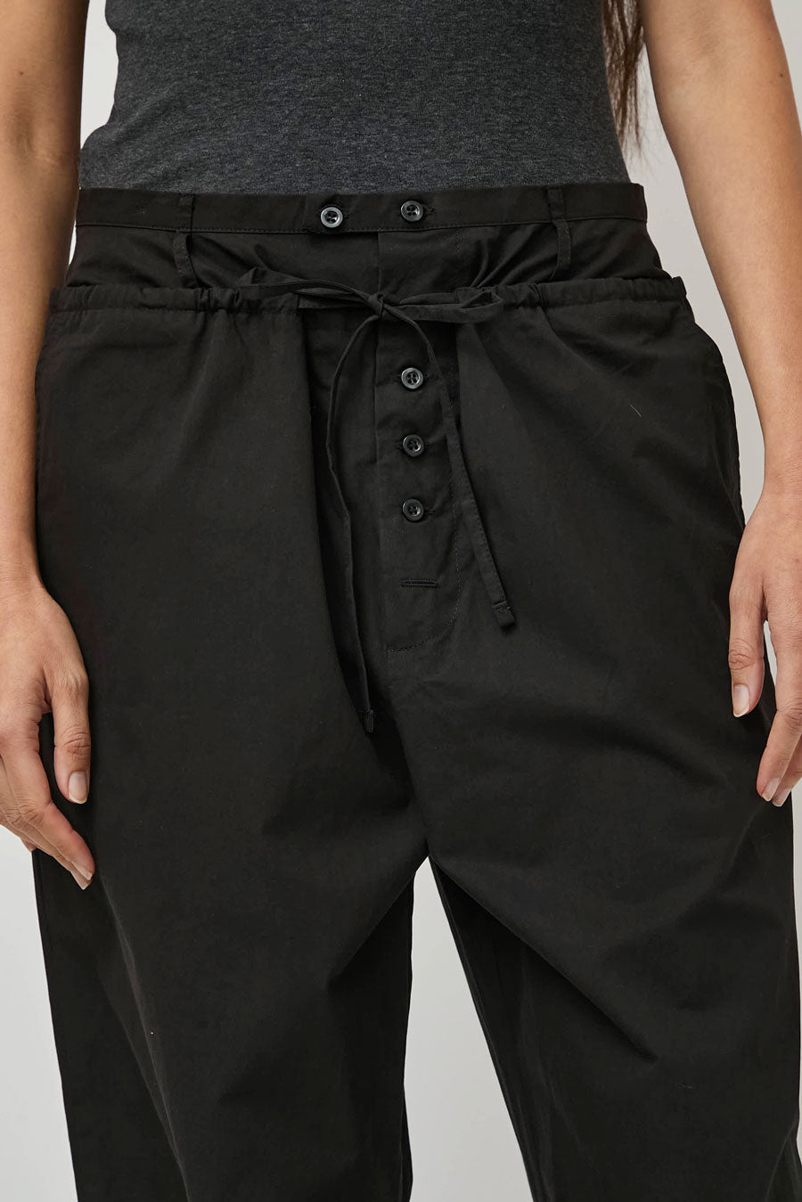 Deiji Studios Two Band Pant in Black