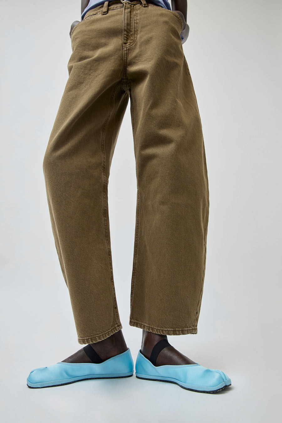 Drogheria Crivellini Fu-Tabi Ballerina in Azure Satin