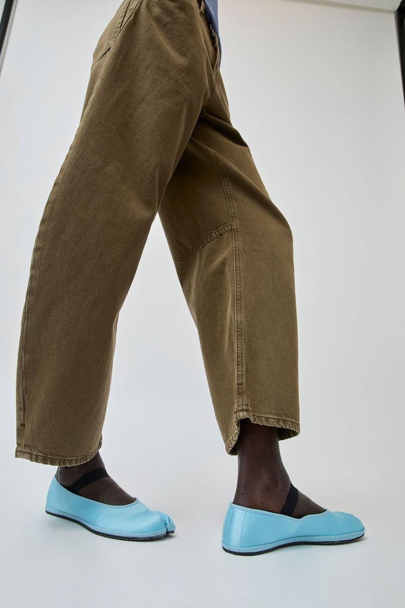 Drogheria Crivellini Fu-Tabi Ballerina in Azure Satin