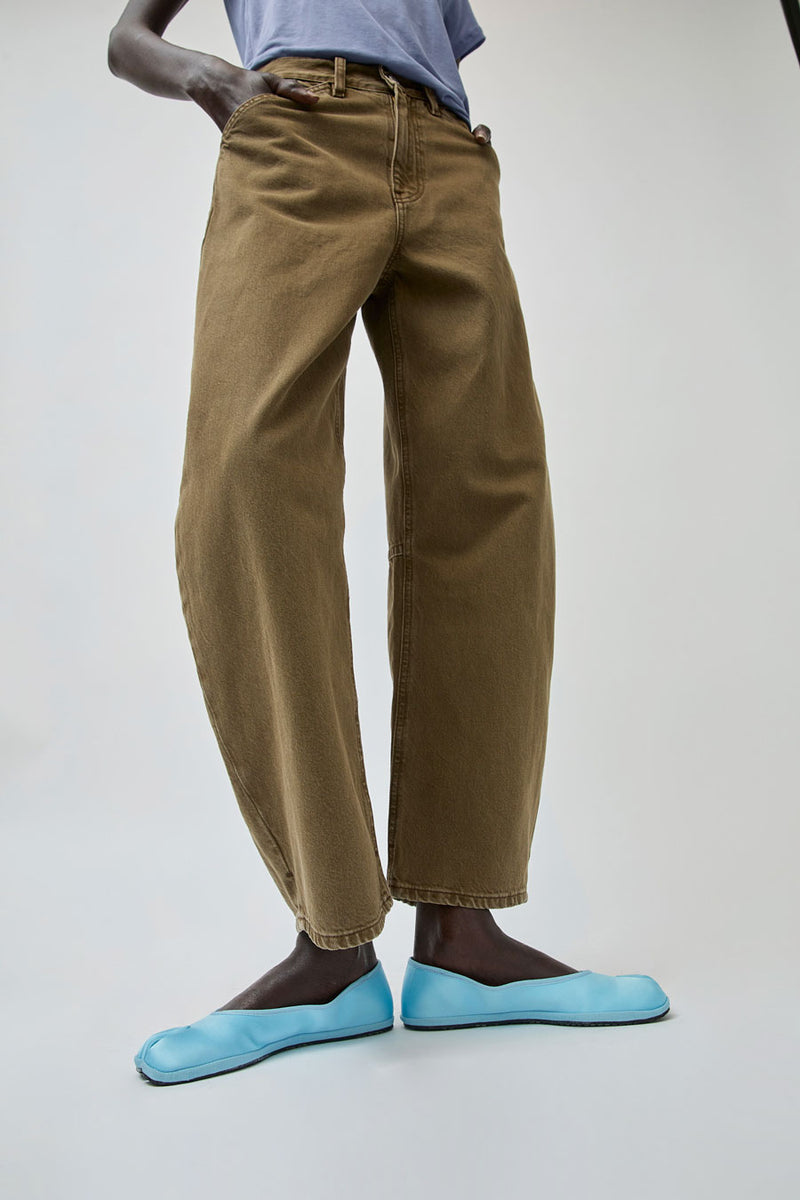 Drogheria Crivellini Fu-Tabi Ballerina in Azure Satin