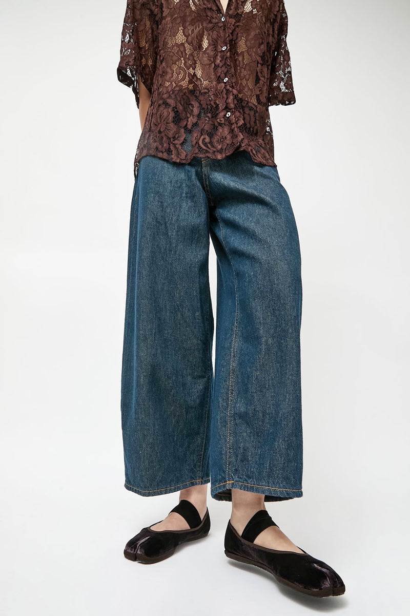 Drogheria Crivellini Fu-Tabi Ballerina in Brown Velvet