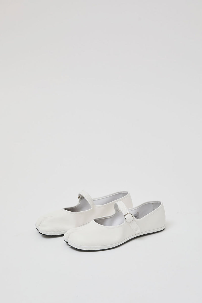 Drogheria Crivellini Fu-Tabi Maryjane in White Faux Nappa
