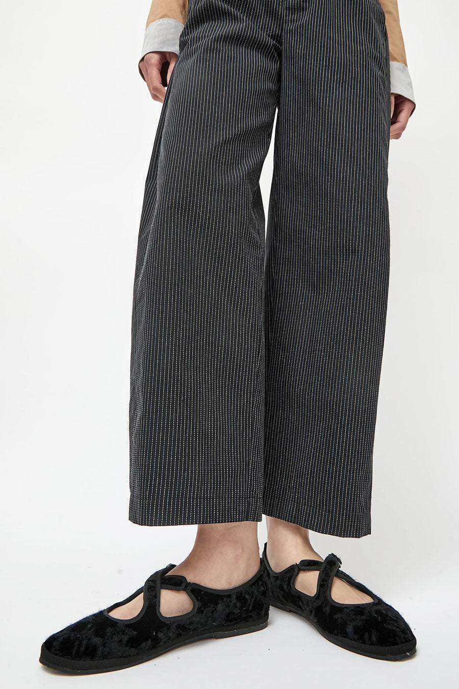 Drogheria Crivellini Nexus Criss Cross Mary Jane in Black Velvet