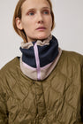 Elmer Fleece Reversible Neck Warmer in Beige and Navy