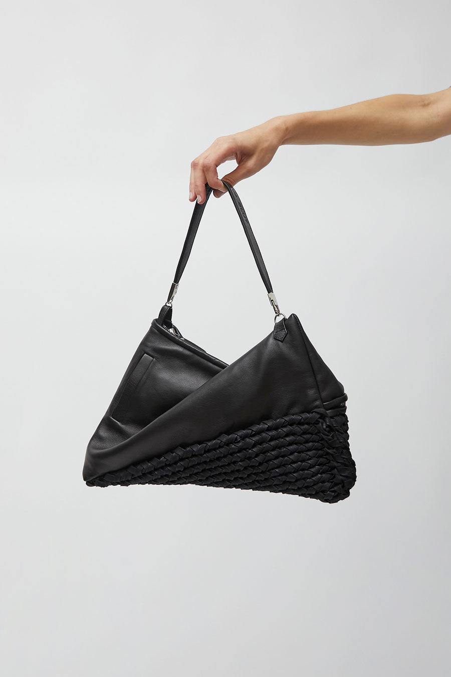 Eva Blut Knit Twisterette Bag in Black