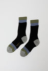 Exquisite J Colorblock Socks in Black