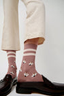 Exquisite J Daisy Socks in Taupe