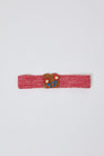 Exquisite J Enamel Daisy Belt in Red