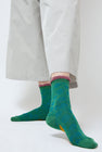 Exquisite J Flower Socks in Green