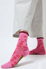 Exquisite J Flower Socks in Pink