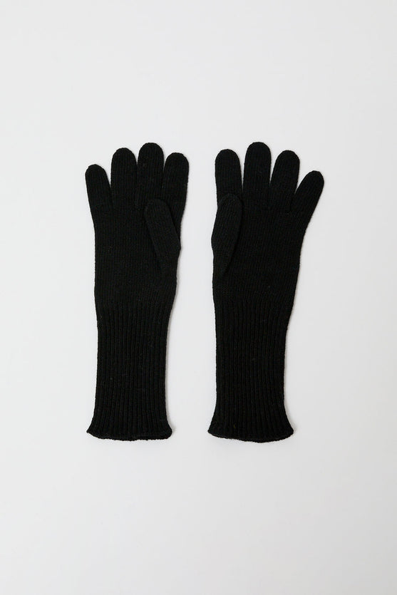 Exquisite J Gloves in Black with Bordeaux