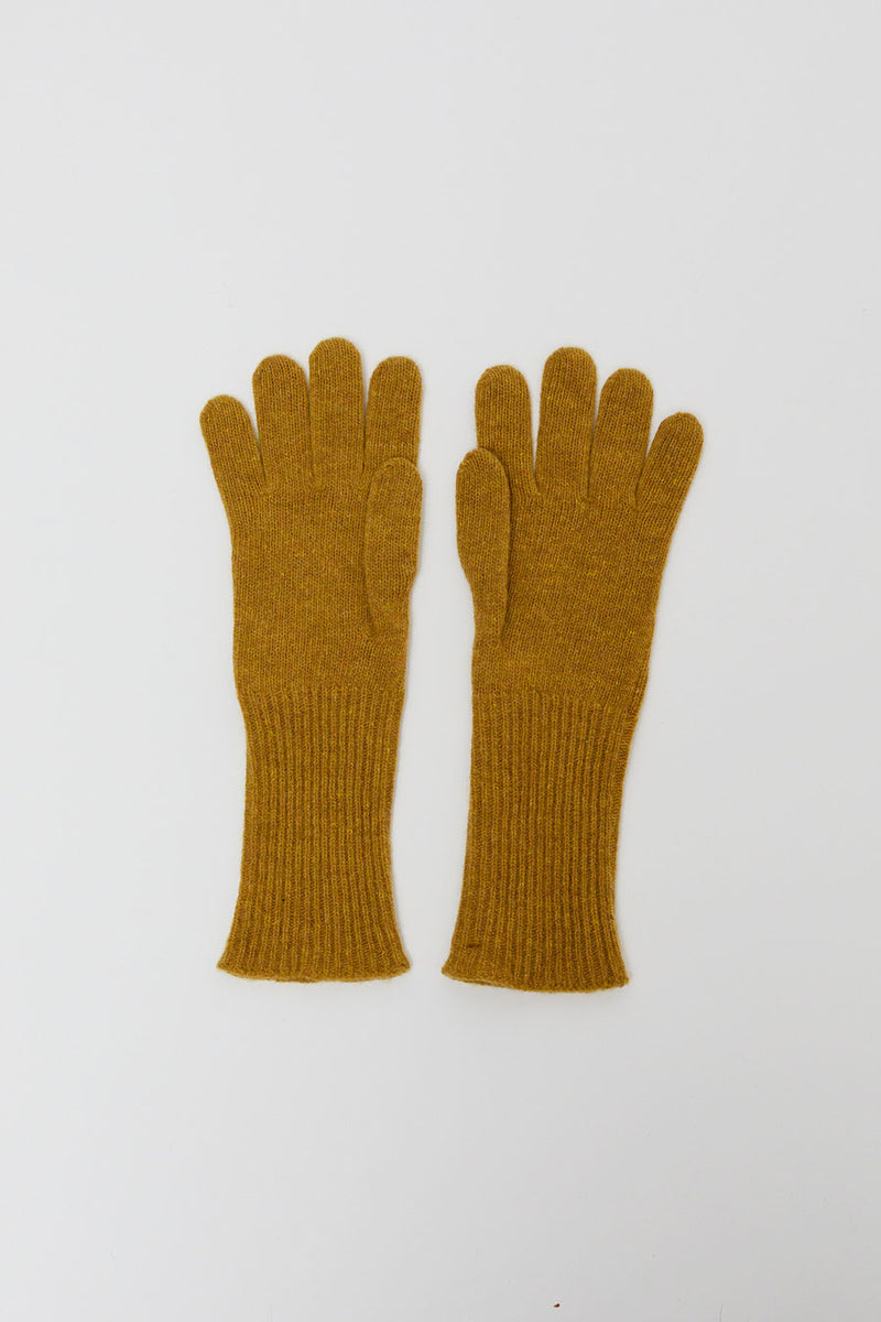 Exquisite J Gloves in Mustard with Camel