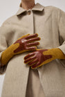 Exquisite J Gloves in Mustard with Camel