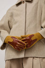 Exquisite J Gloves in Mustard with Camel