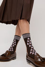 Exquisite J Graphic Socks in Black