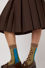 Exquisite J Graphic Socks in Khaki