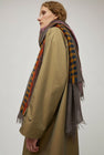 Exquisite J Hand Dyed Scarf with Stripes in Brown