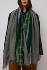 Exquisite J Hand Dyed Scarf with Stripes in Taupe