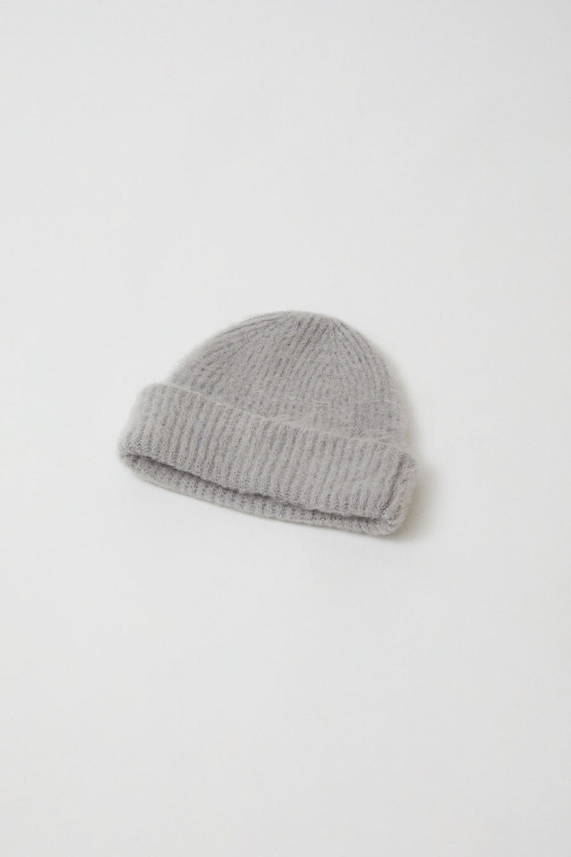 Exquisite J Mohair Beanie in Dove Grey