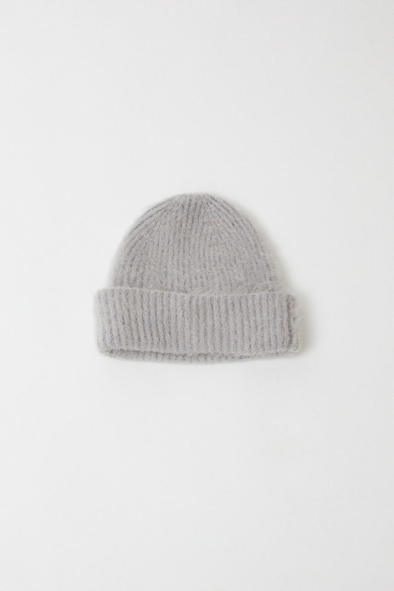Exquisite J Mohair Beanie in Dove Grey