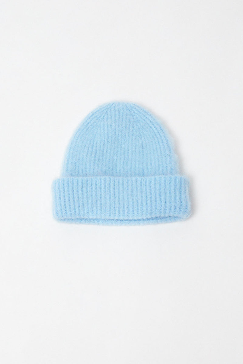 Exquisite J Mohair Beanie in Light Blue