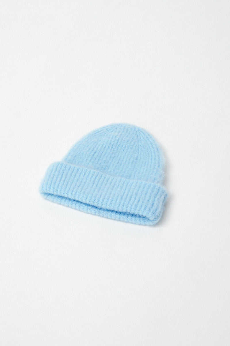 Exquisite J Mohair Beanie in Light Blue