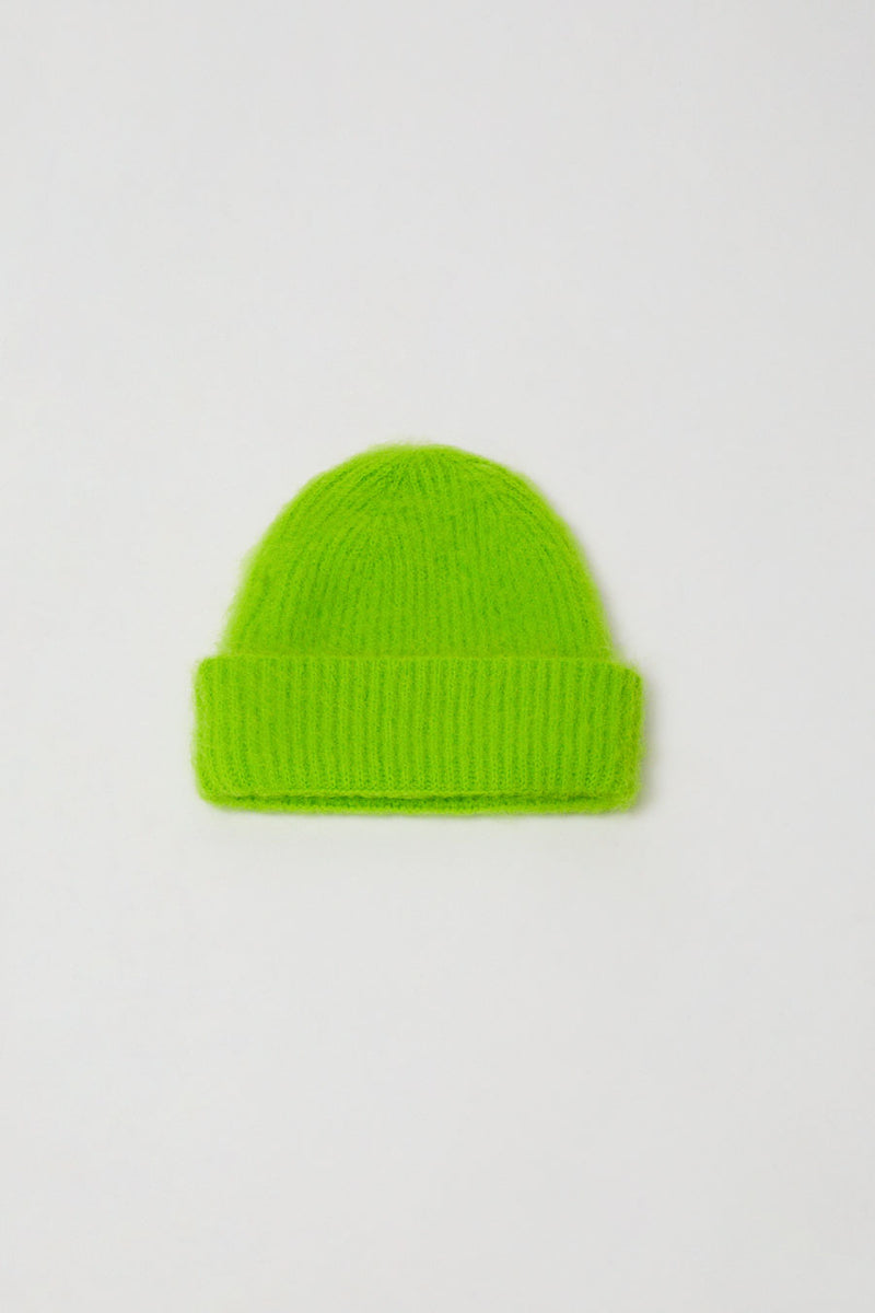 Exquisite J Mohair Beanie in Neon