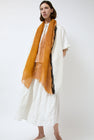 Exquisite J Painted Scarf in Cream and Tobacco