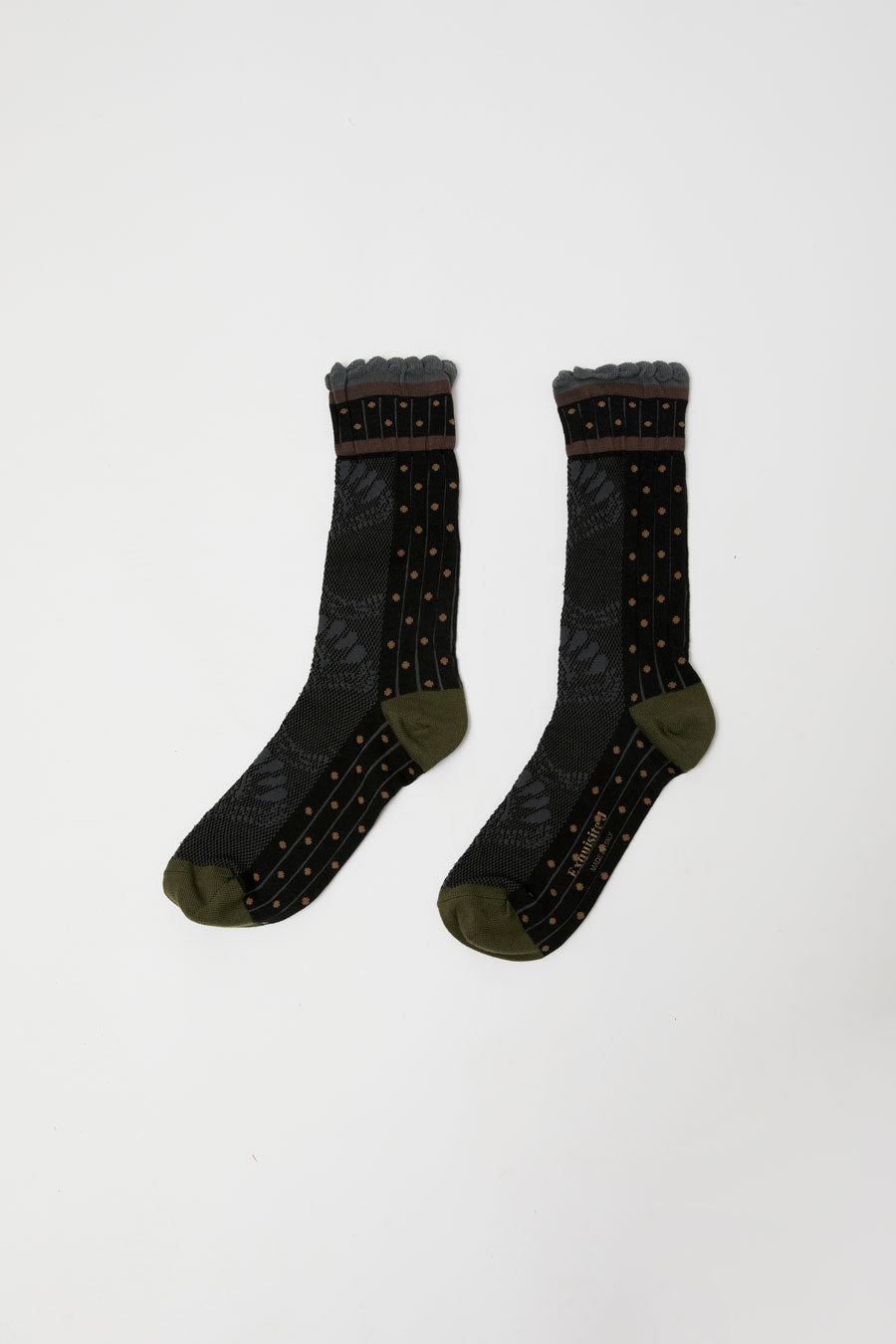 Exquisite J Paolina Jacquard Socks in Midnight