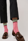 Exquisite J Plaid Socks in Pink