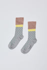 Exquisite J Polka Dot Socks in Grey