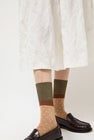 Exquisite J Polka Dot Socks in Mocha