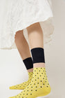 Exquisite J Polka Dot Socks in Yellow