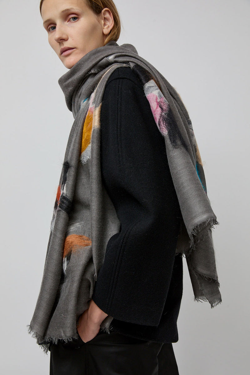 Exquisite J Scarf in Grey