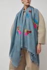 Exquisite J Scarf in Light Blue