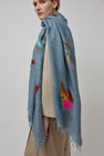 Exquisite J Scarf in Light Blue