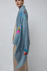 Exquisite J Scarf in Light Blue