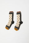 Exquisite J Short Cotton Micro Roses Socks in Cream