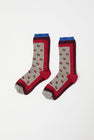 Exquisite J Short Cotton Micro Roses Socks in Grey